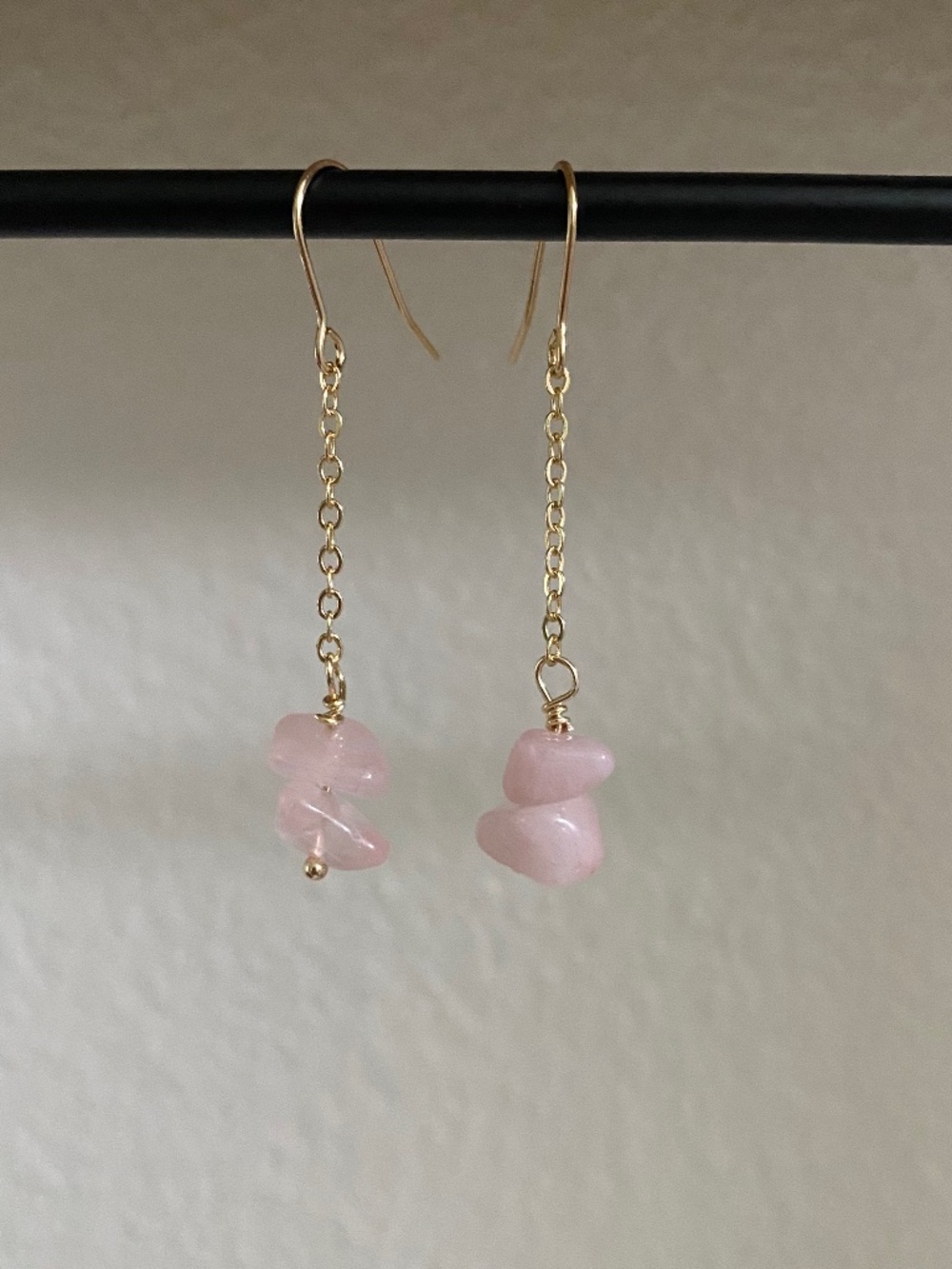 Handmade Rose Quartz Earrings